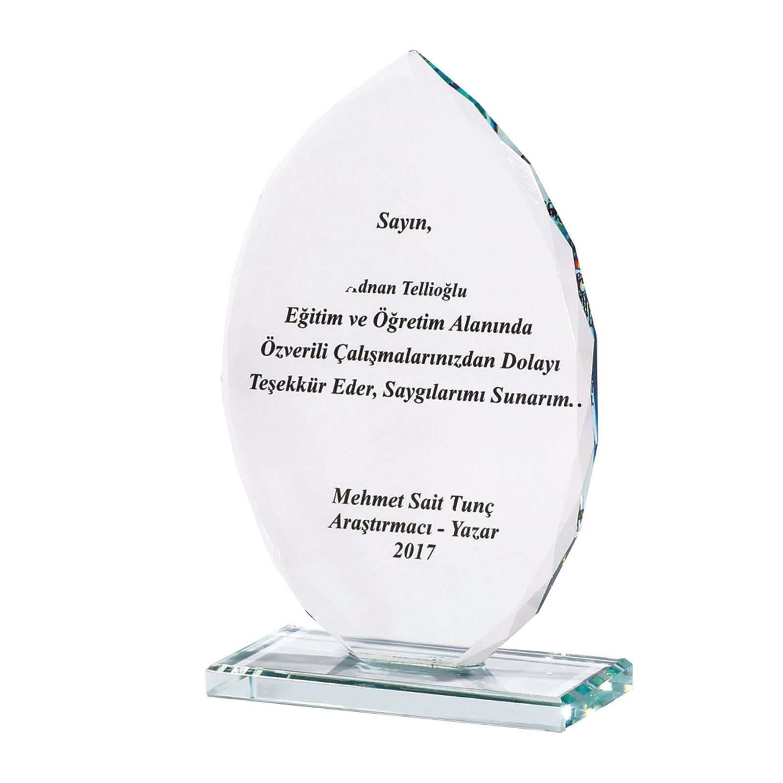 ULAŞ KRİSTAL PLAKET