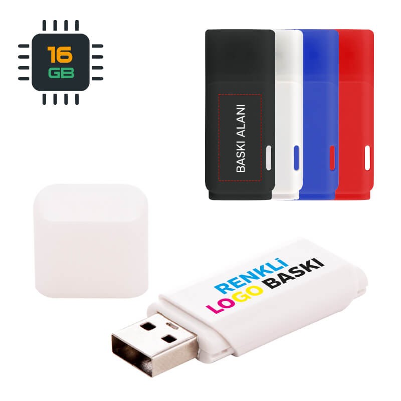 Logo Baskılı Promosyon USB Bellek 16 GB