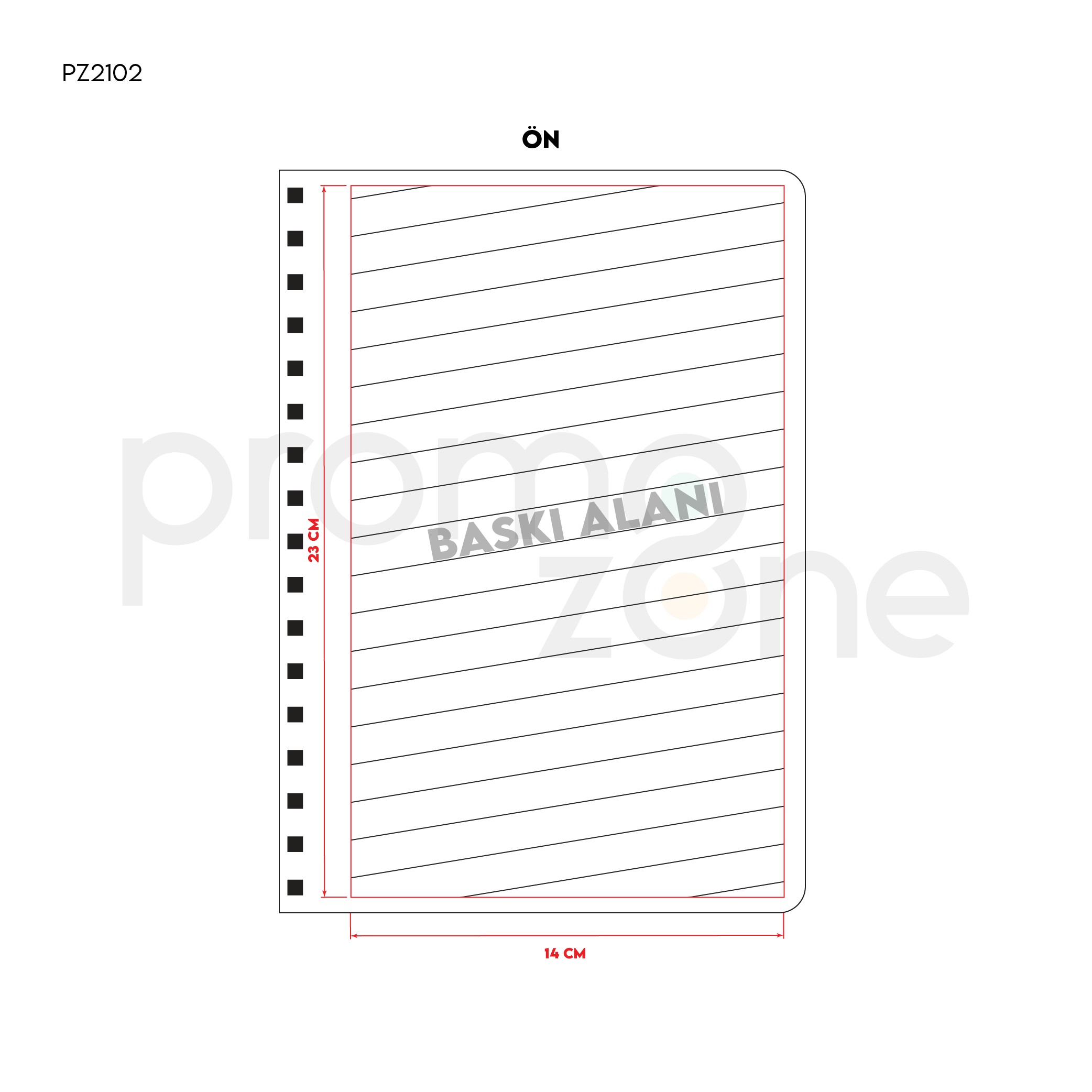 17 x 24 cm Spiralli Termo PU Sert Kapaklı Tarihsiz Defter, 240 Sayfa, 80 gr Ivory Krem Kareli İç Kağıt