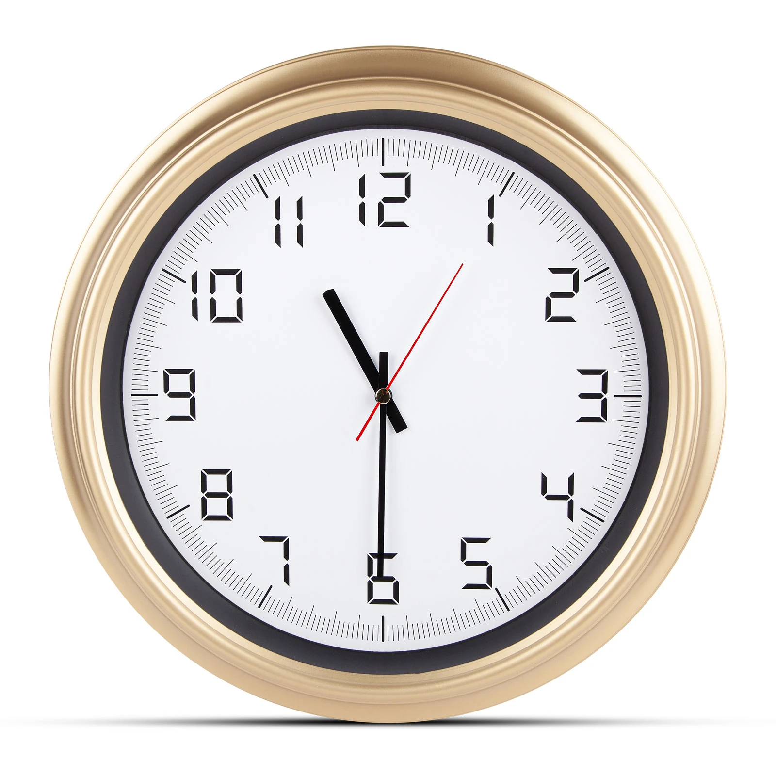 ATLAS ALTIN-BEYAZ PLASTİK KASA DUVAR SAATİ (380MM)