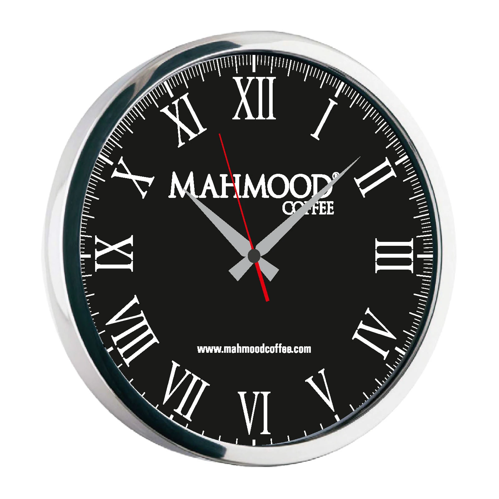 NEPTÜN091 SİYAH-GÜMÜŞ METAL DUVAR SAATİ(350 MM)