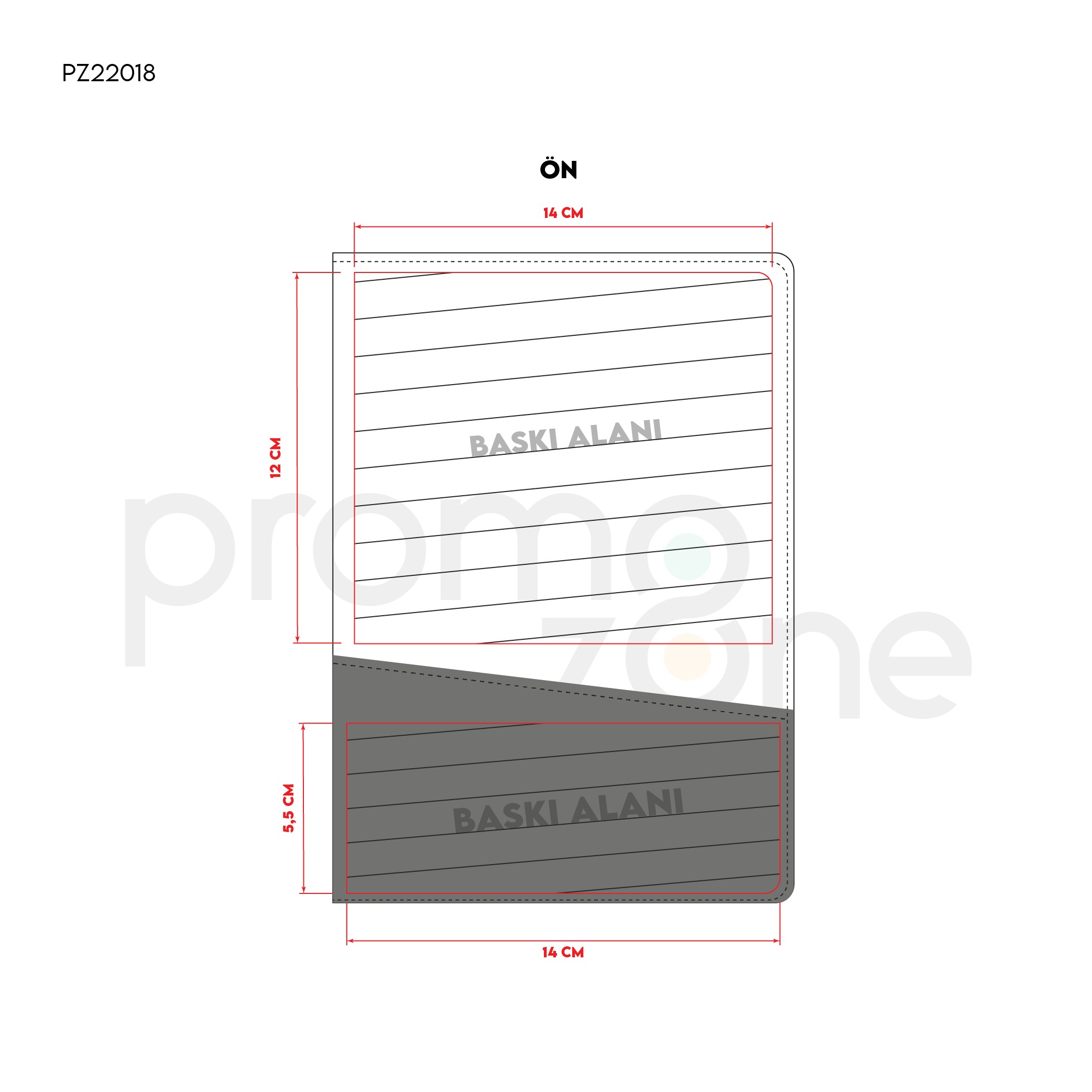 15 x 21 cm Termo Deri Cepli Kapaklı Tarihsiz Defter 