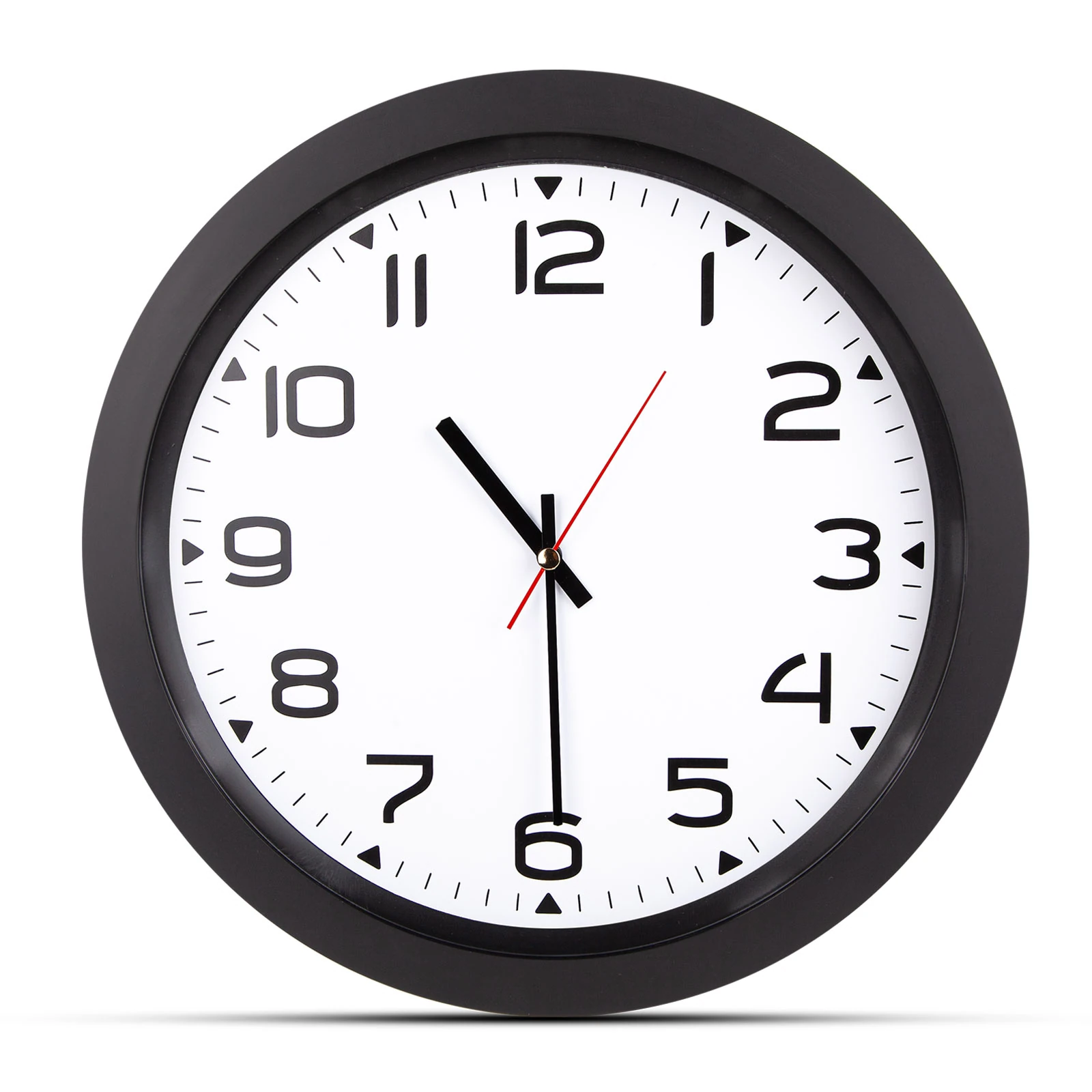 HERA SİYAH PLASTİK KASA DUVAR SAATİ (350MM)