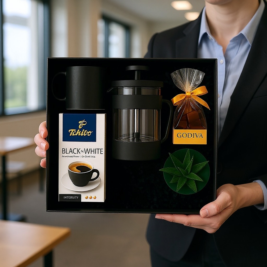 French Press Kahve Kupa Sukulent Kurumsal Hediye Kutusu
