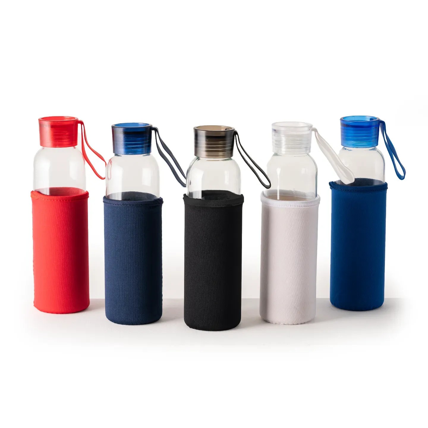 500ml Kılıflı Geri Dönüştürülmüş Cam Su Şişesi