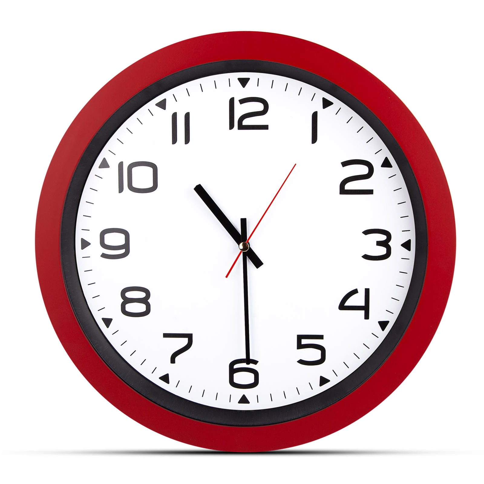 HERA KIRMIZI PLASTİK KASA DUVAR SAATİ (350MM)