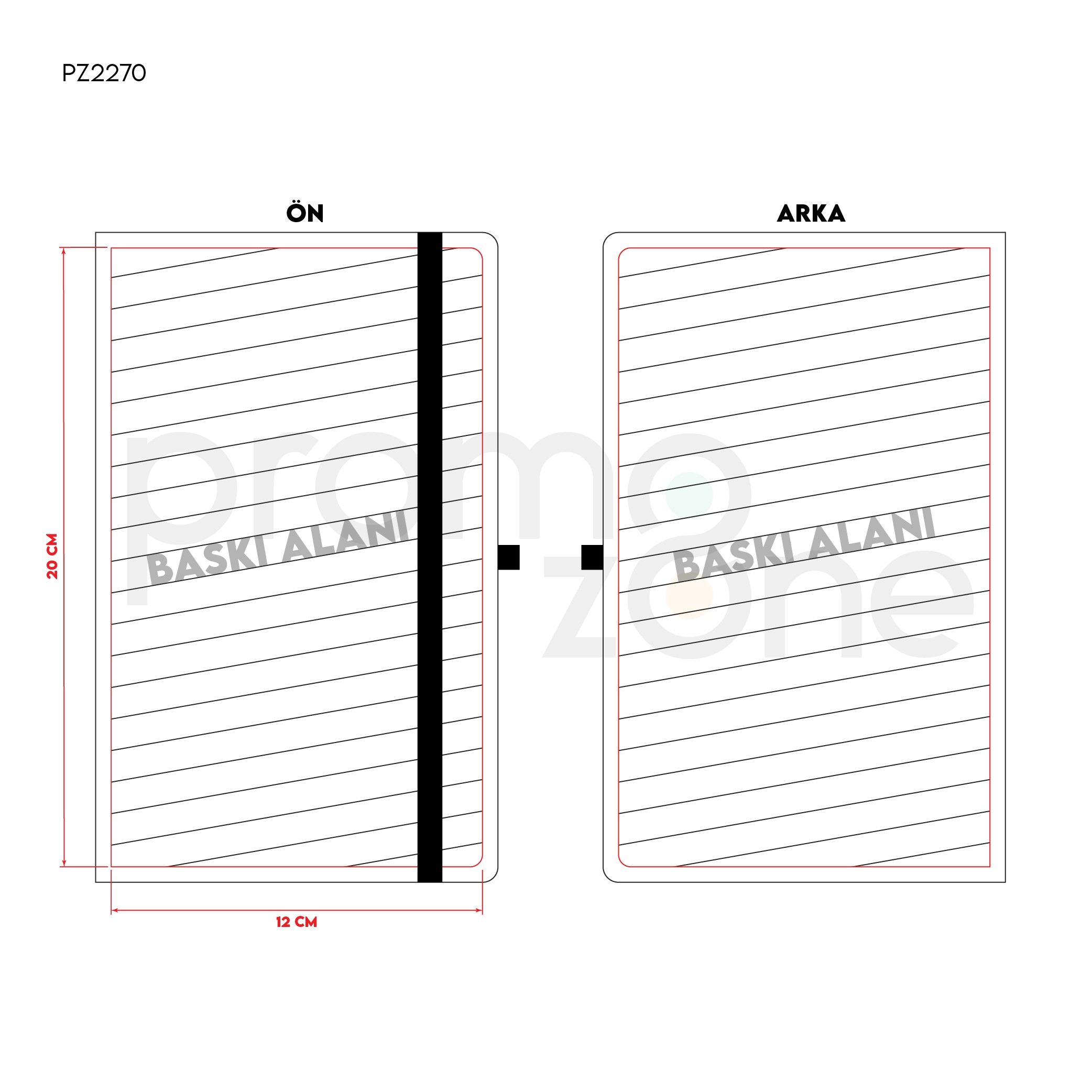 Logo Baskılı Tarihsiz Defter 