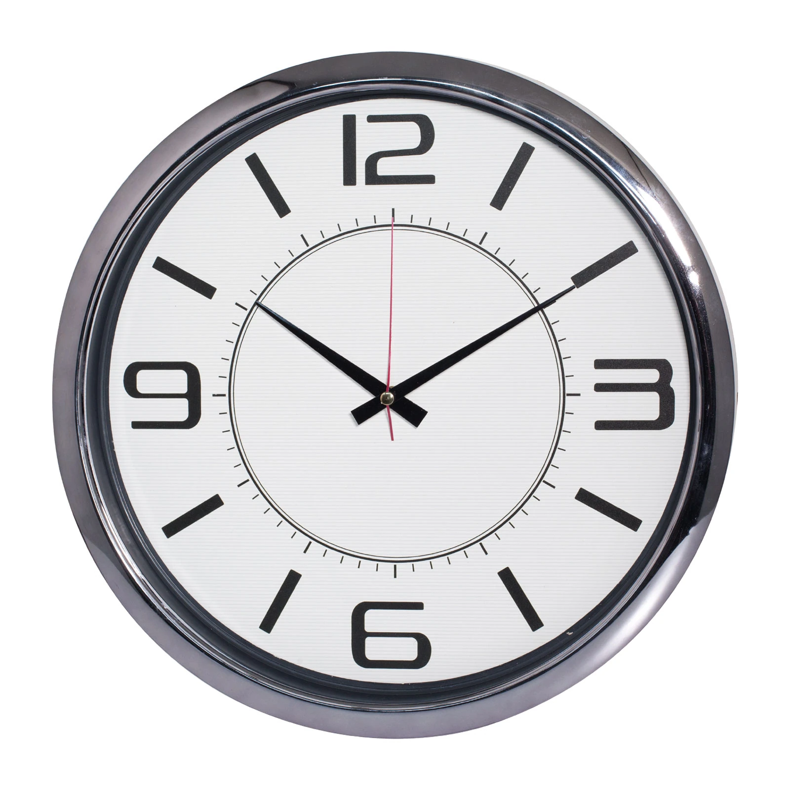 HELLEN404 BEYAZ-FÜME METALİZE ÇERÇEVE DUVAR SAATİ (420MM)