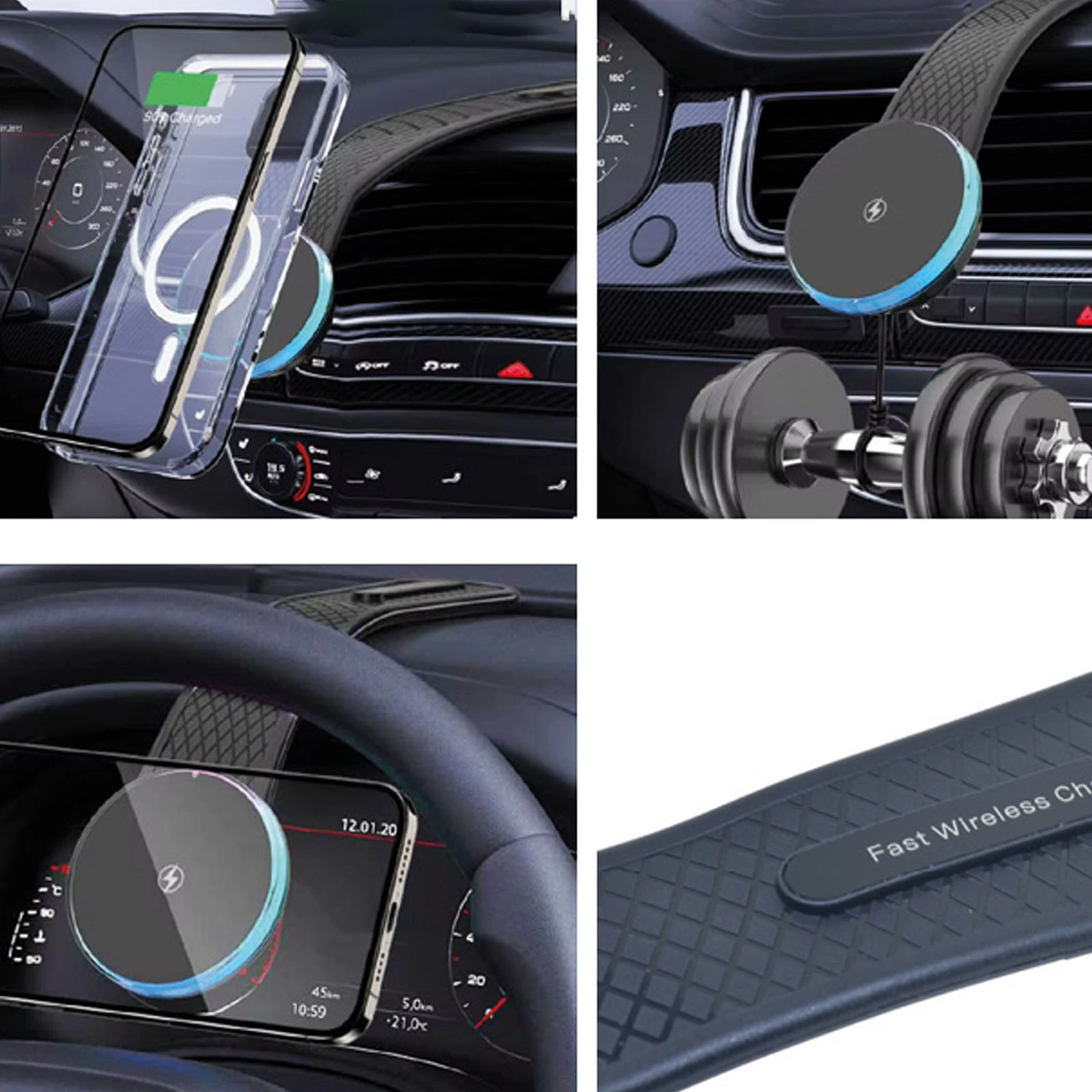 SAFİR SİYAH MANYETİK ARAÇ İÇİ ŞARJ CİHAZI