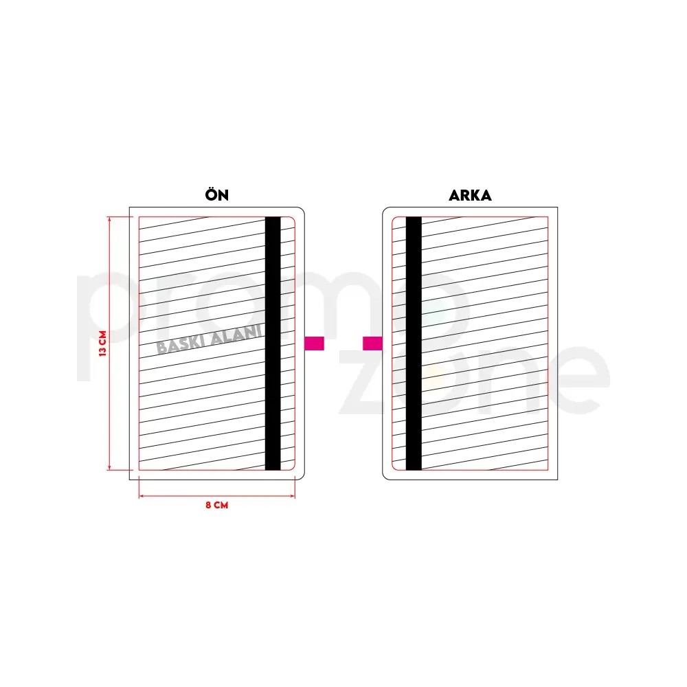 Logo Baskılı 9x14 Termo Deri Kapaklı Cep Boy Tarihsiz Defter