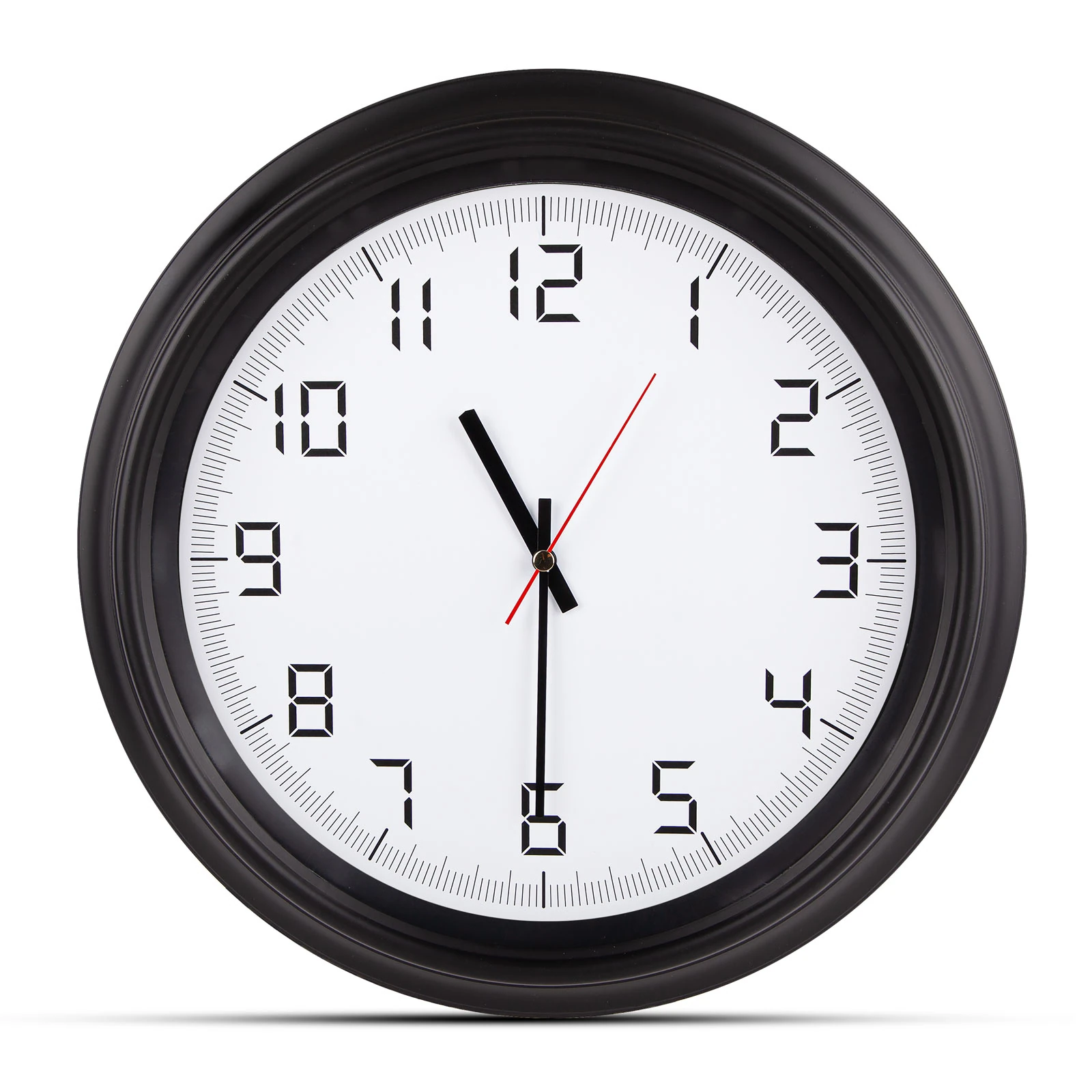 ATLAS SİYAH PLASTİK KASA DUVAR SAATİ (380MM)