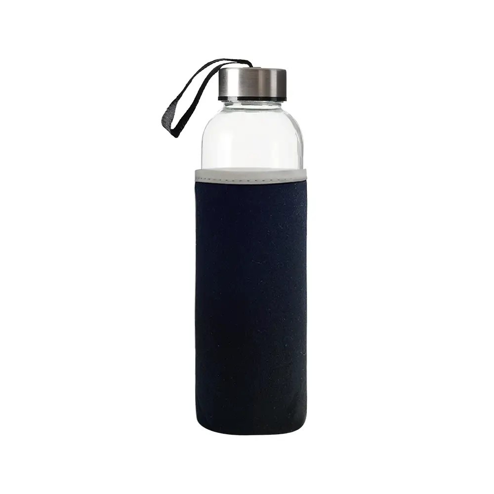 Baskılı 500 ml Kılıflı Cam Şişe