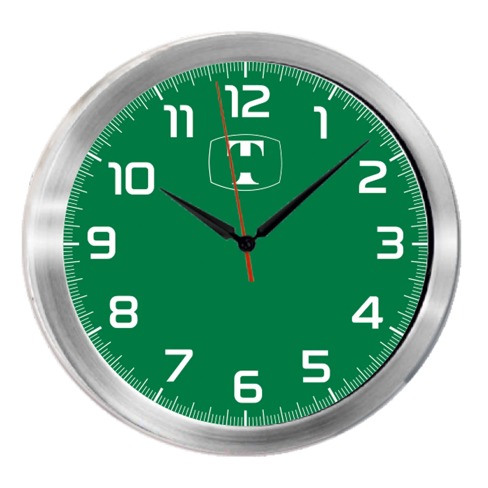 TRİTON091 GÜMÜŞ METAL KASA DUVAR SAATİ (350 MM)