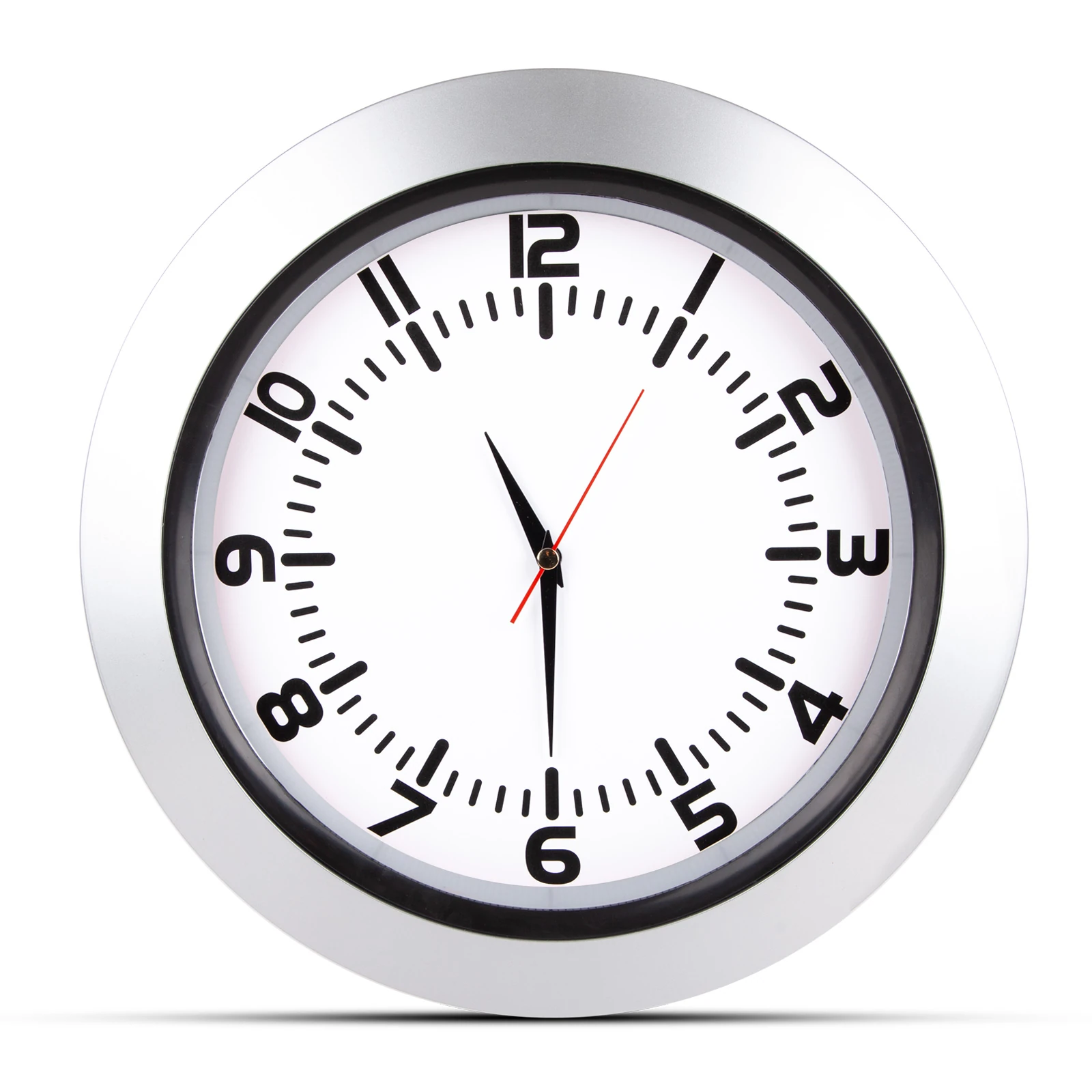 UMAY GÜMÜŞ PLASTİK KASA DUVAR SAATİ (350 MM)