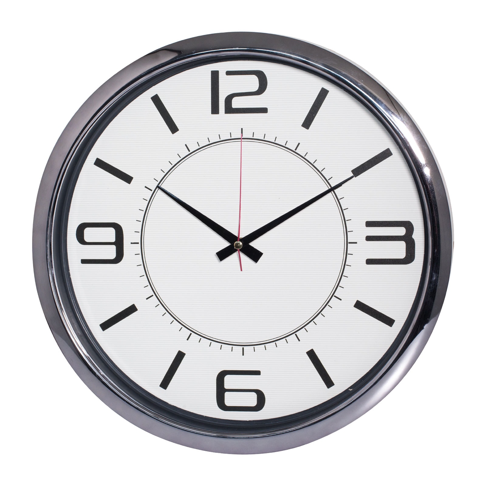 HELLEN404 BEYAZ-FÜME METALİZE ÇERÇEVE DUVAR SAATİ (420MM)