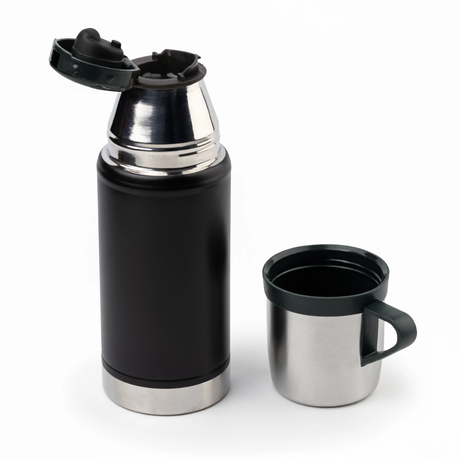 KARTEPE SİYAH 500 ML BARDAKLI TERMOS