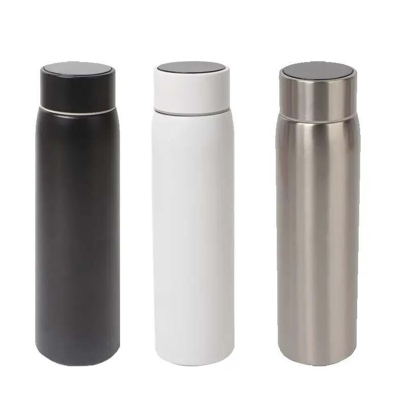 Baskılı 400 ml Dijital Isı Dereceli Paslanmaz Çelik Termos