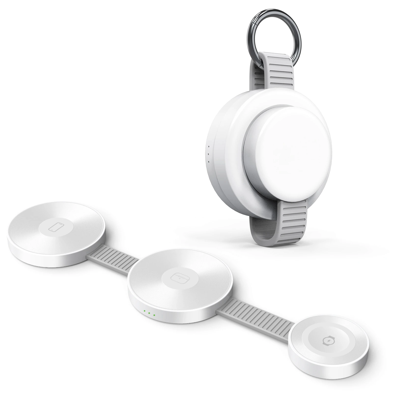 KERVAN BEYAZ 3 LÜ WIRELESS ŞARJ STANDI