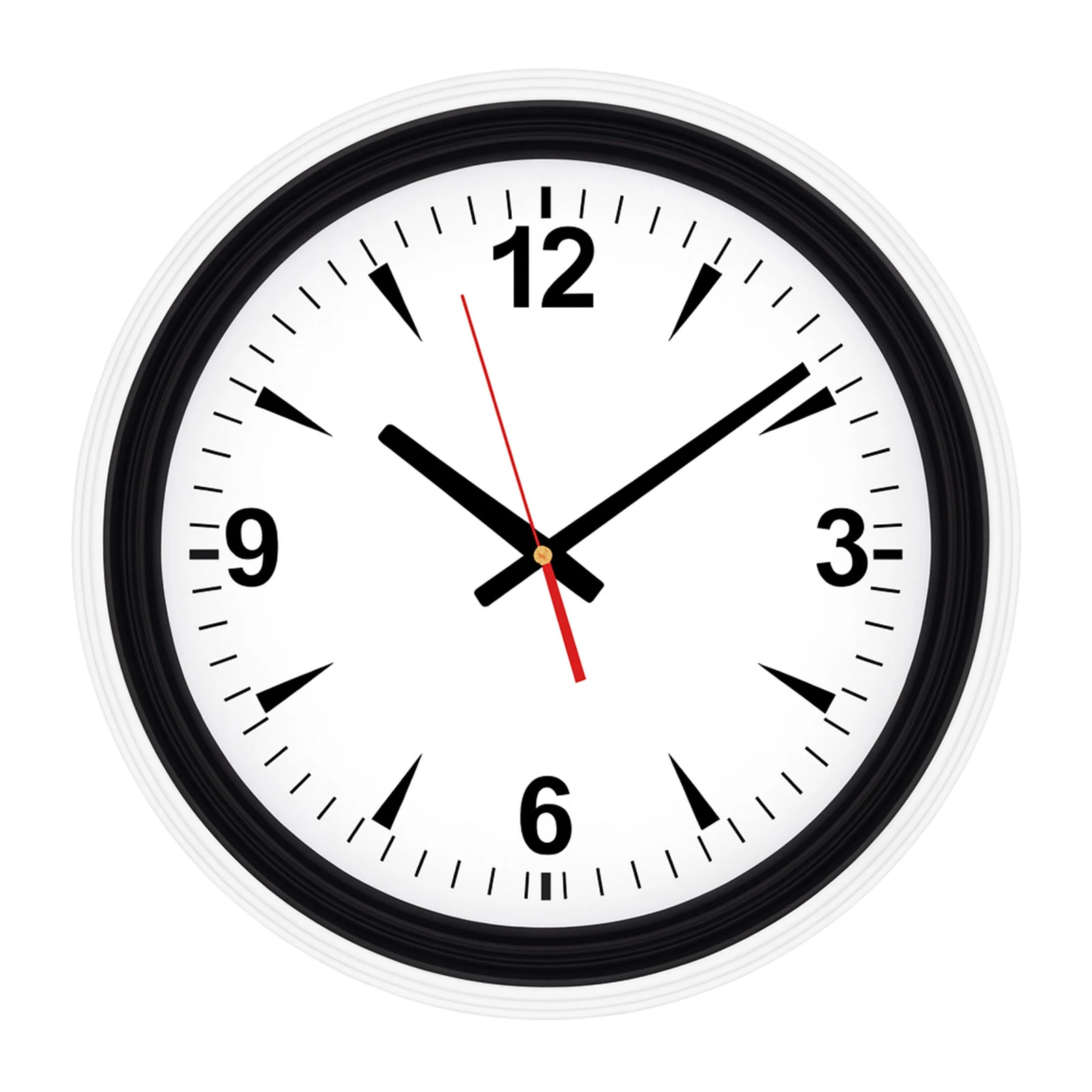 SEDNA526 SİYAH-BEYAZ BRİSTOL KADRAN DUVAR SAATİ (480 MM)