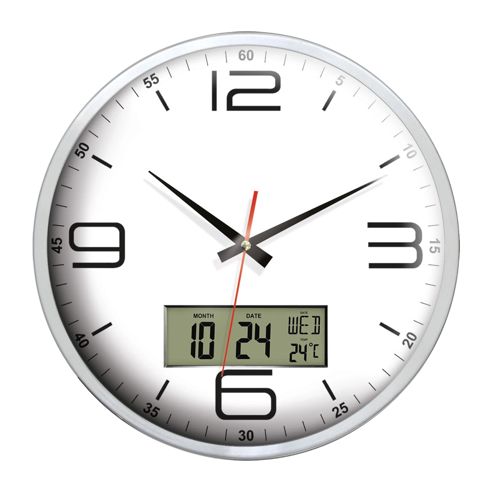 EUROPA917 ALÜMİNYUM METAL DUVAR SAATİ (350 MM)