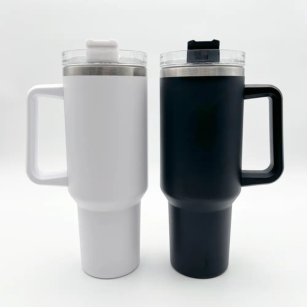 Baskılı 1200 ml Kapasiteli Kulplu Paslanmaz Çelik Termos
