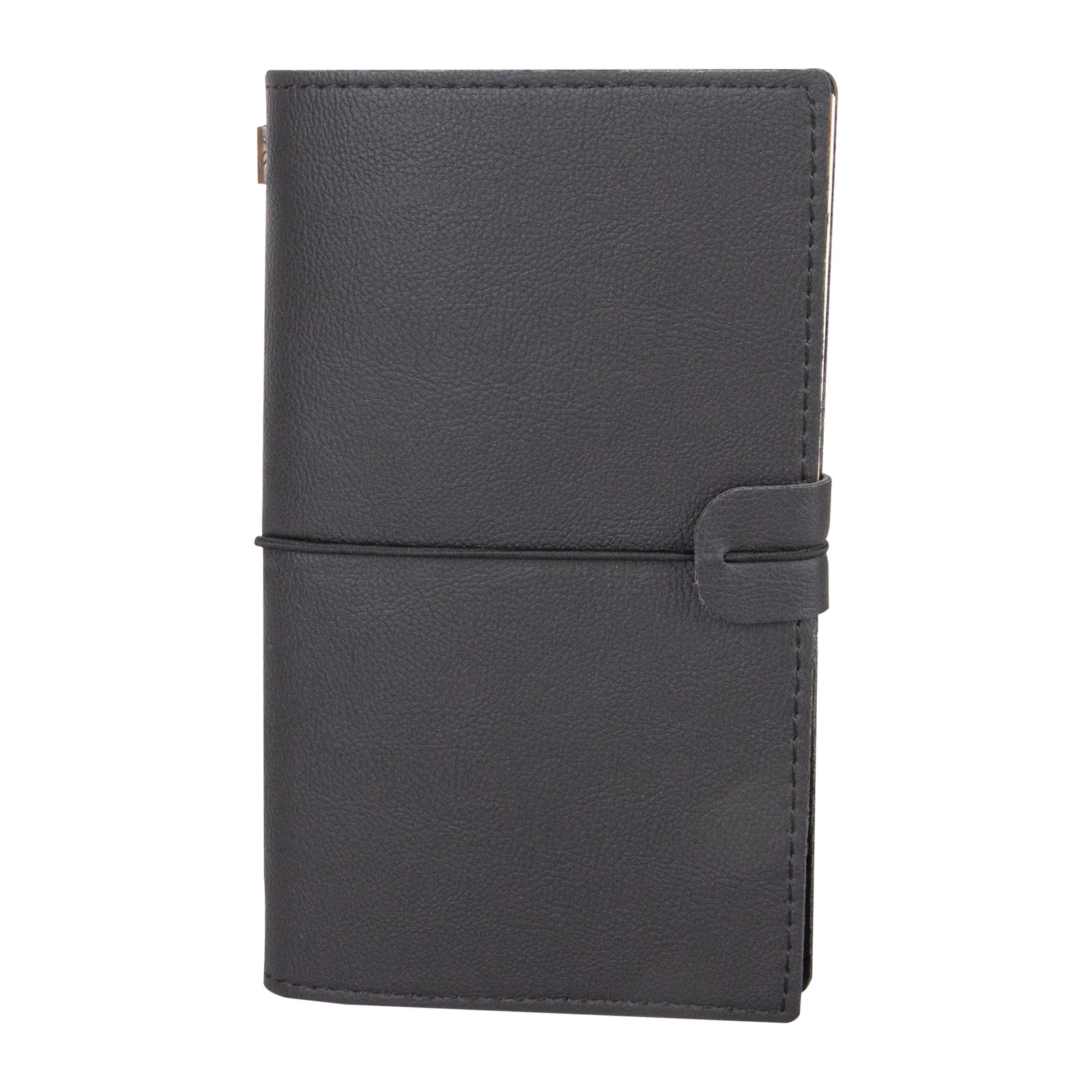 KUĞULU SİYAH TARİHSİZ DEFTER (11,5X20 CM)