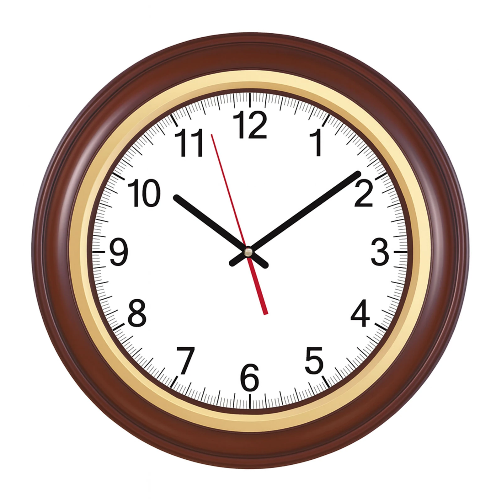 BENDİS509 SİYAH-ALTIN AHŞAP BRİSTOL KADRAN DUVAR SAATİ (400 MM)