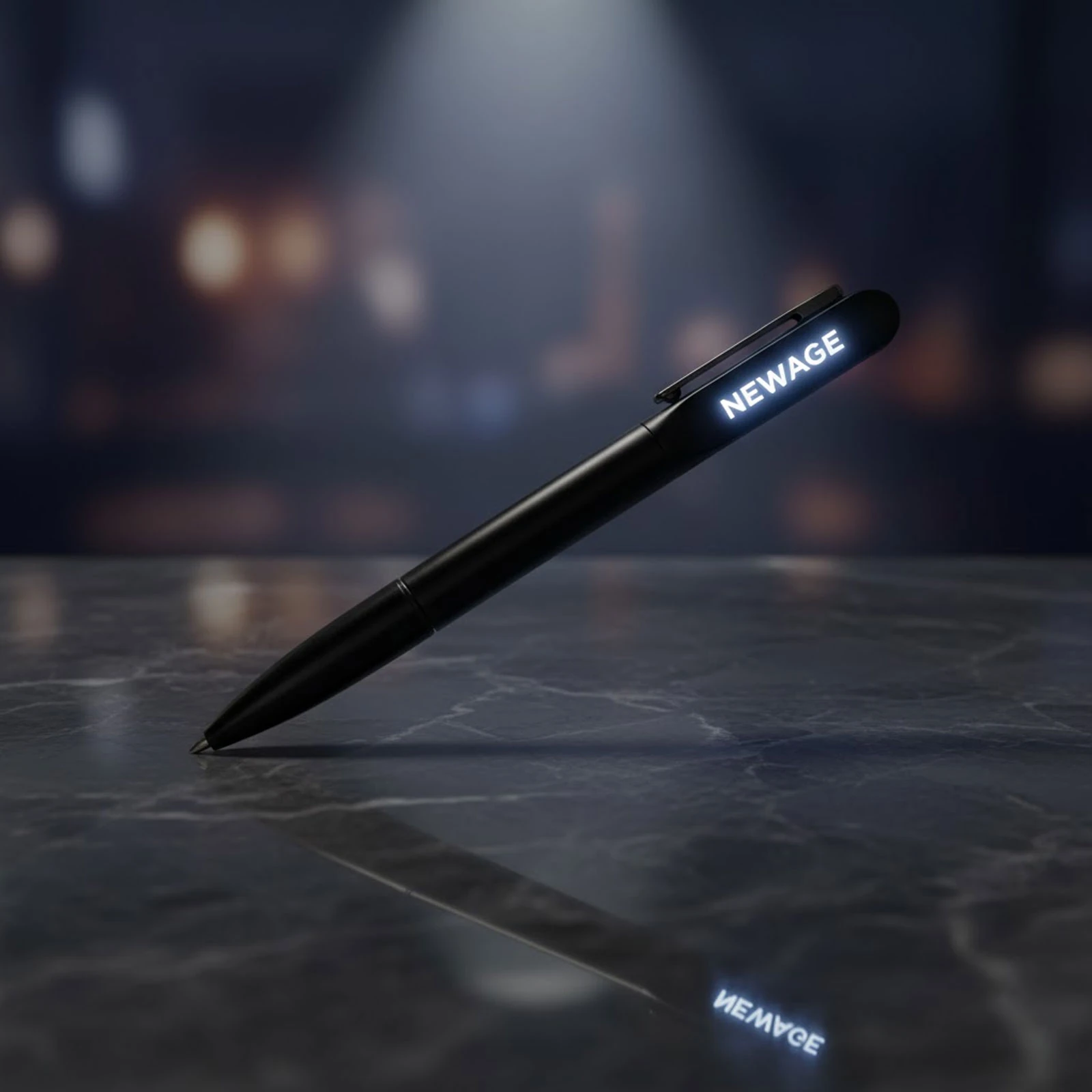 SÖKE SİYAH IŞIKLI METAL TÜKENMEZ KALEM