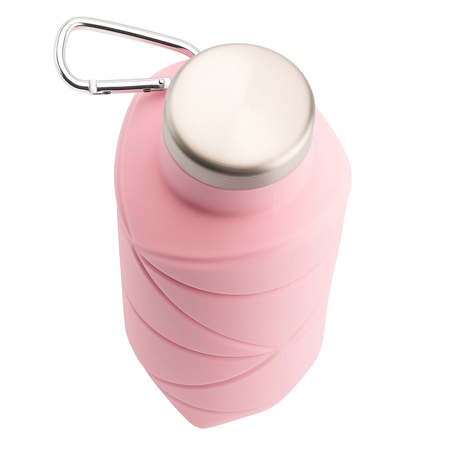 AYDENİZ PEMBE 700 ML KATLANABİLİR SİLİKON MATARA