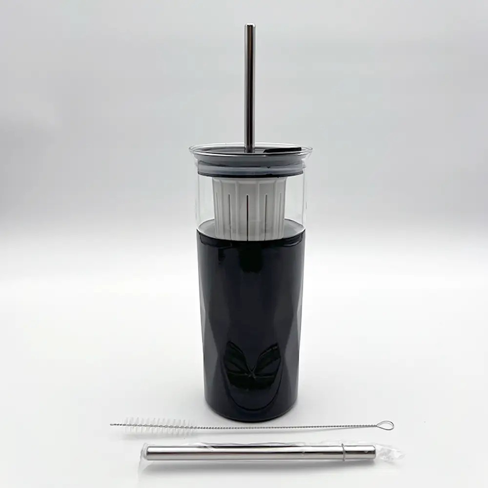 Baskılı 650 ml Termo Cam Detox Kupa