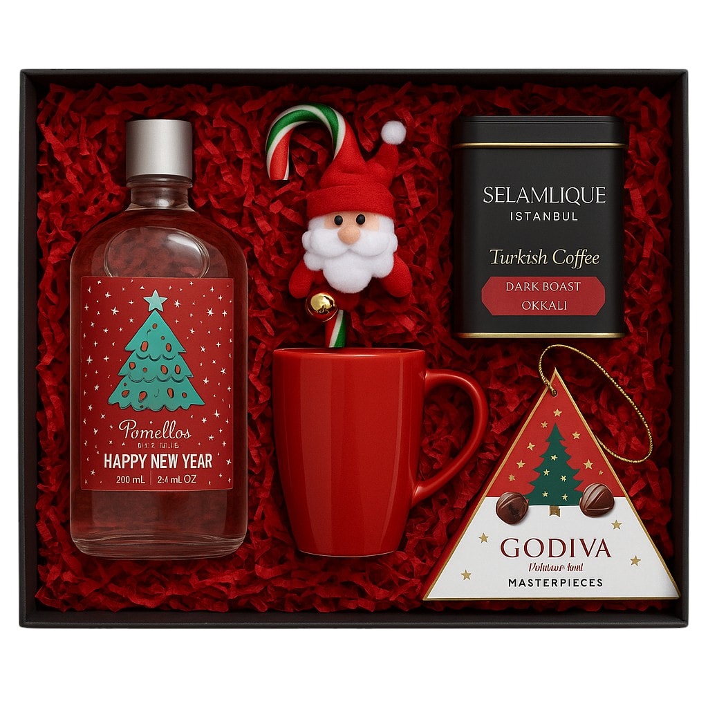 Godiva Masterpieces New Year Çikolata Kupa Selamlique Türk Kahvesi Yılbaşı Kurumsal Hediye Kutusu