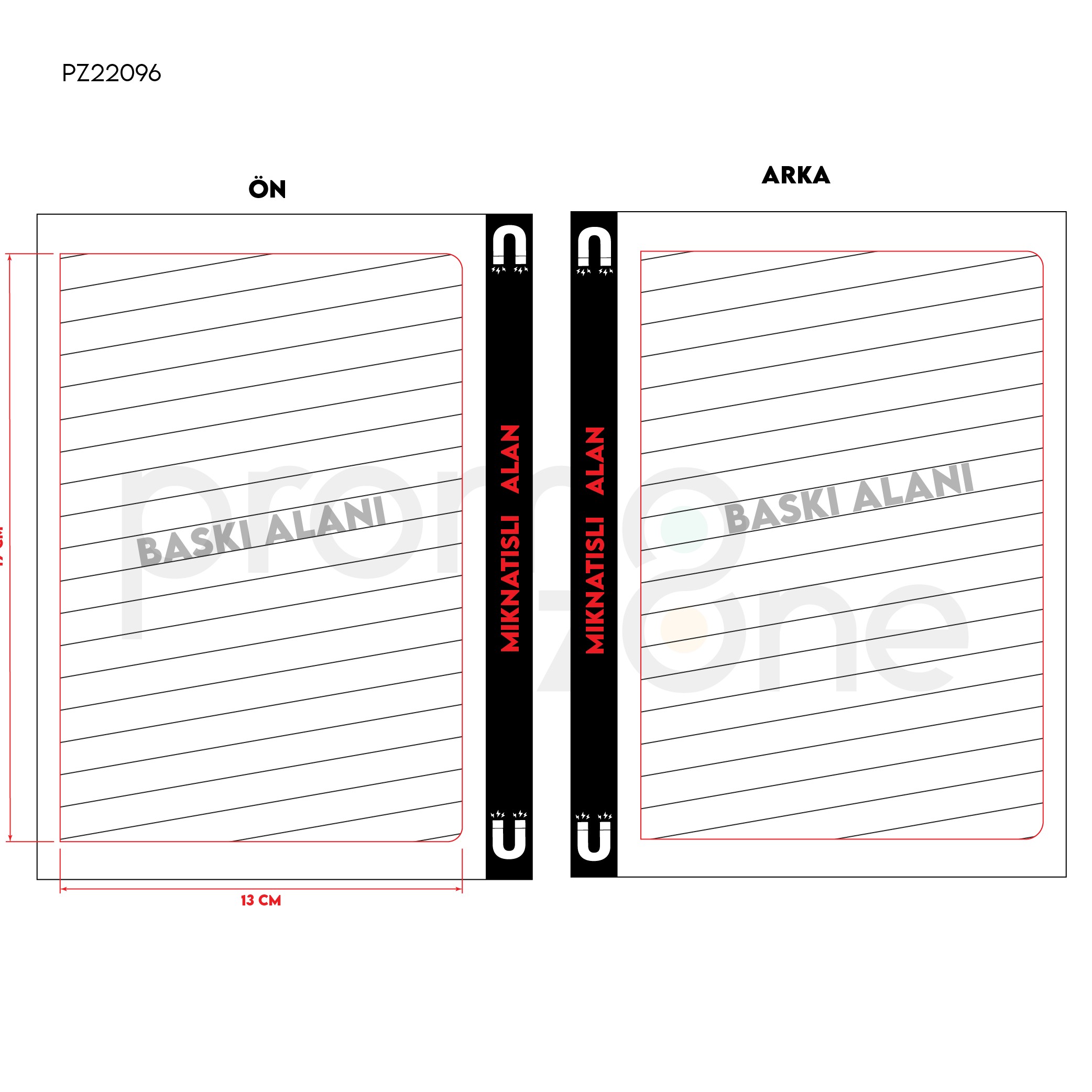Logo Baskılı Sert Kapaklı Defter 14,2 x 21 cm