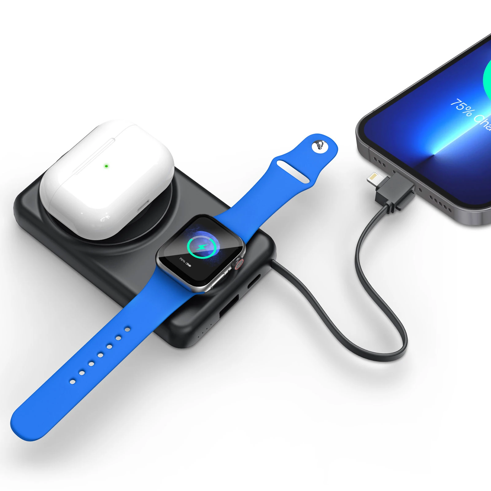 KAYABEYİ 10.000 MAH SİYAH MAGSAFE  ve  WIRELESS POWERBANK