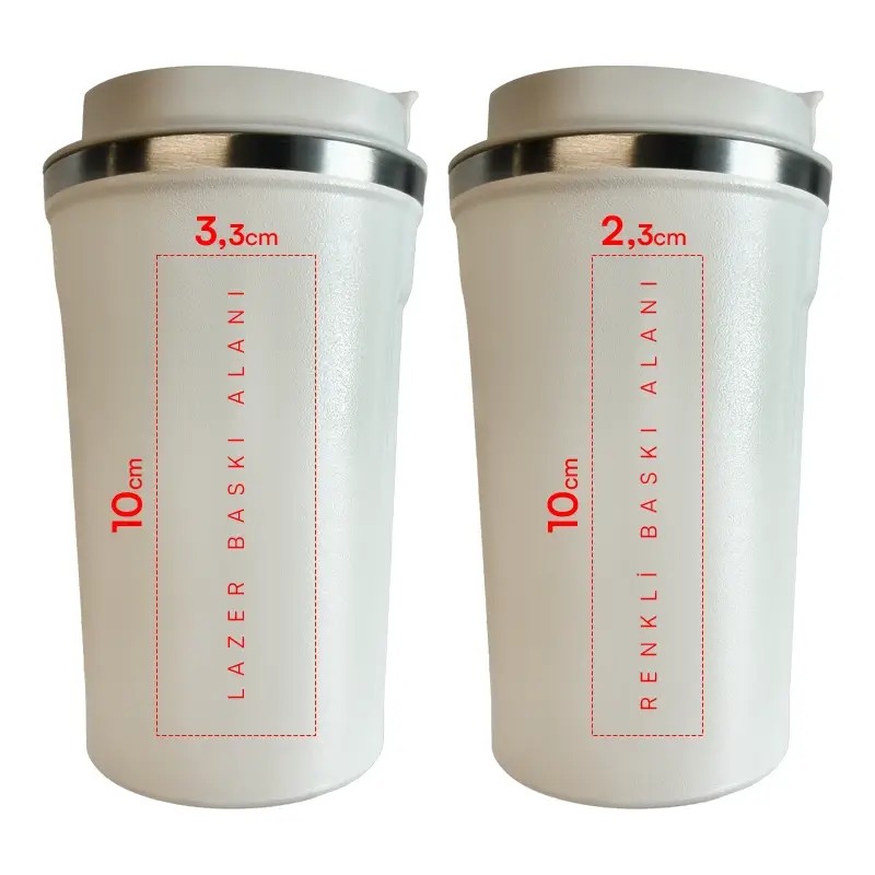 Logo Baskılı 380 ML Dijital Göstergeli Termos Bardak
