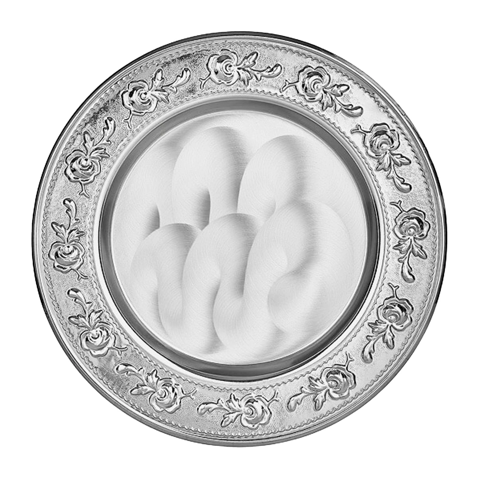 GYT-02 GÜMÜŞ YALDIZ İŞLEMELİ PLAKET TABAK