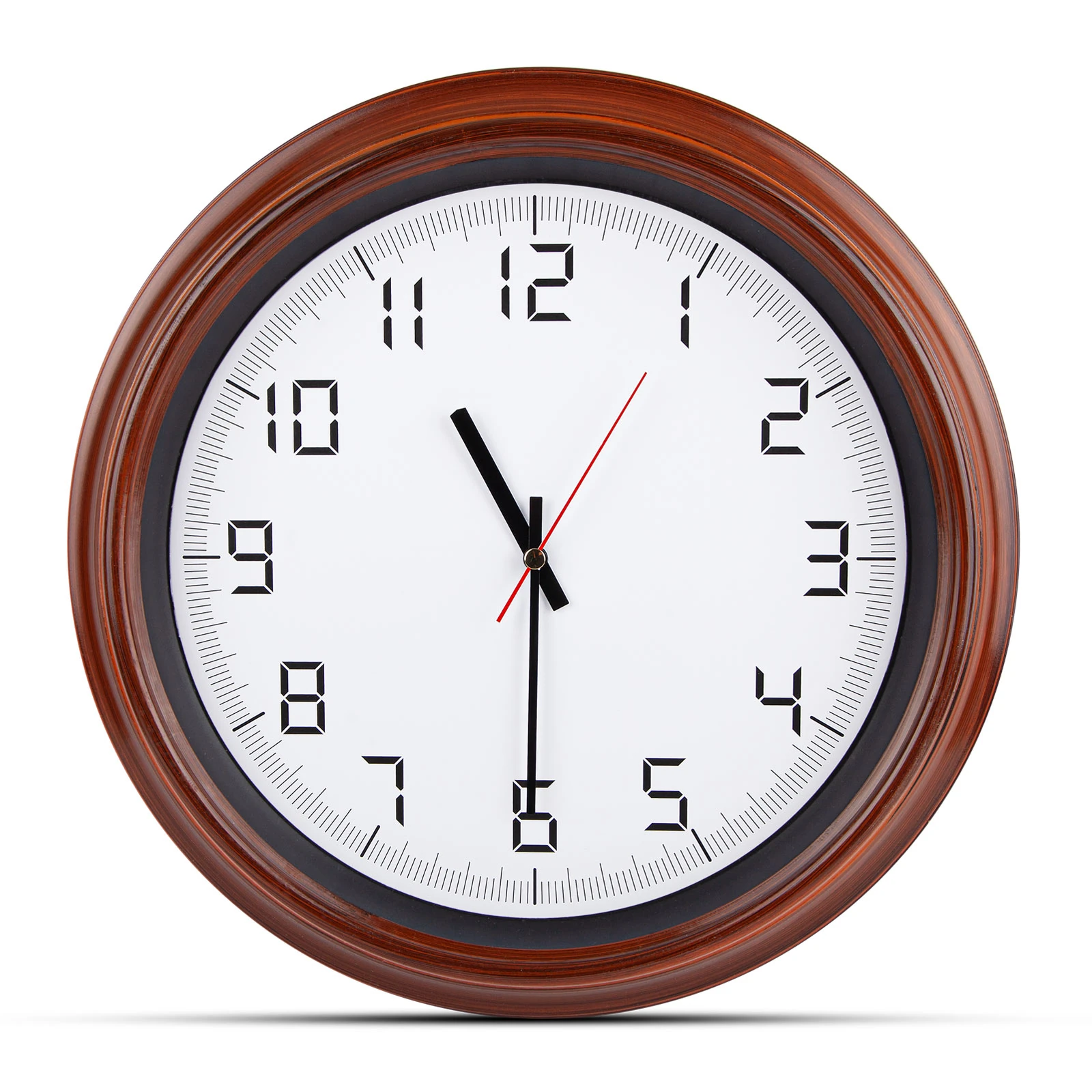 ATLAS AHŞAP-BEYAZ PLASTİK KASA DUVAR SAATİ (380MM)