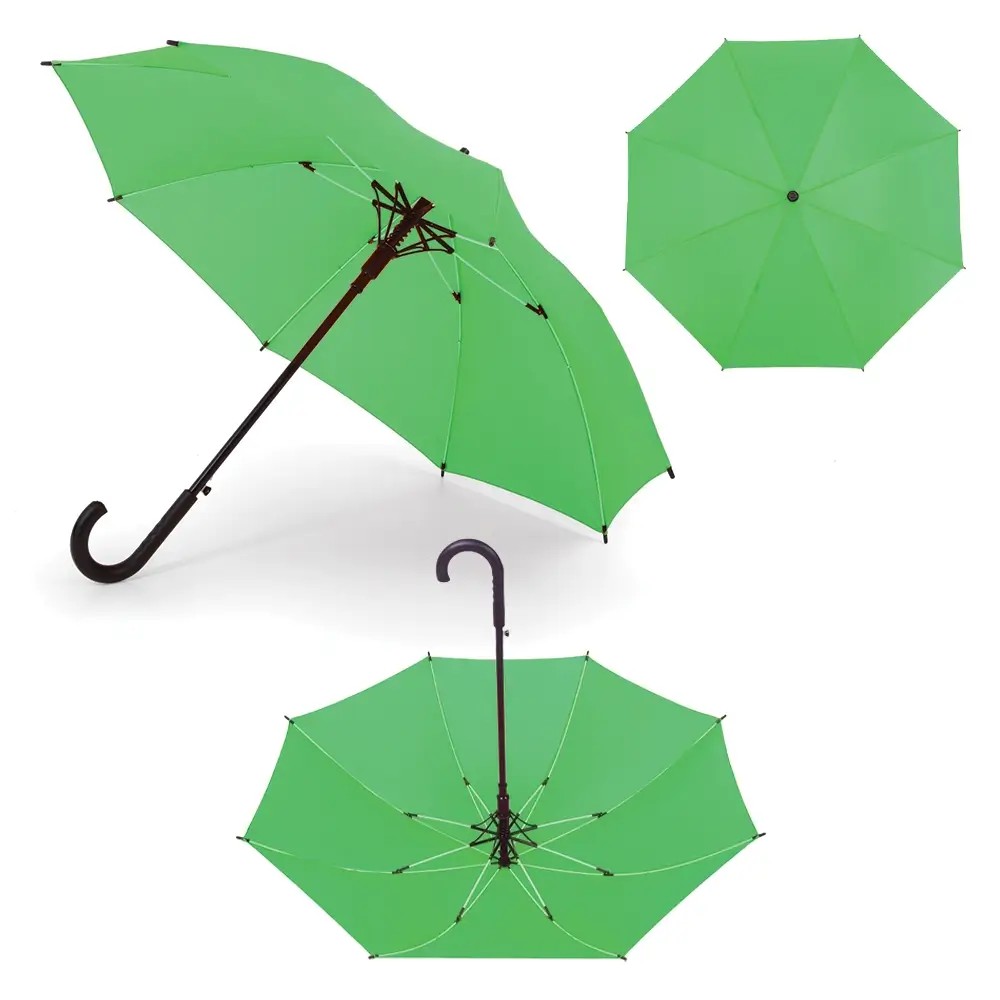 Logo Baskılı Plastik Saplı 8 Panel Fiberglass Baston Şemsiye
