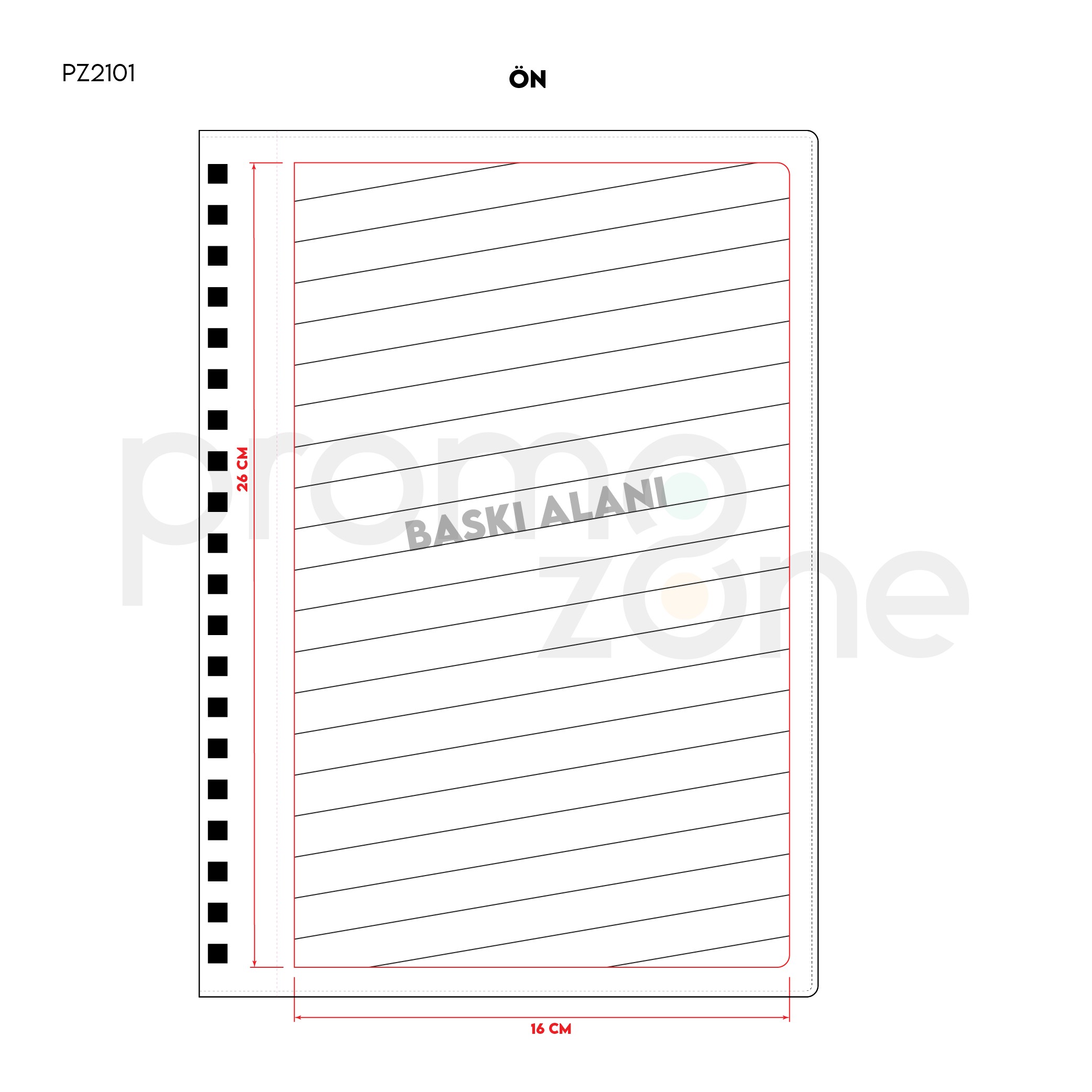 Logo Baskılı 20 x 28 cm Spiralli Termo PU Sert Kapaklı Tarihsiz Defter, 240 Sayfa, 80 gr Ivory Krem Kareli İç Kağıt