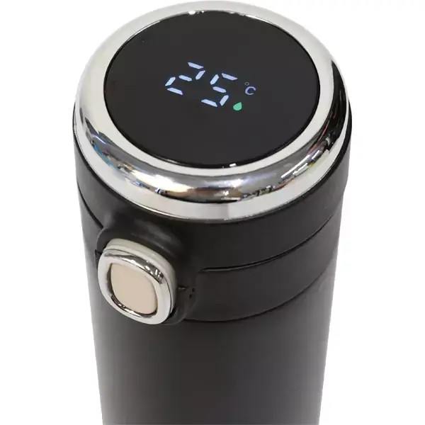 Baskılı Dijital Göstergeli 350 mL Metal Termos