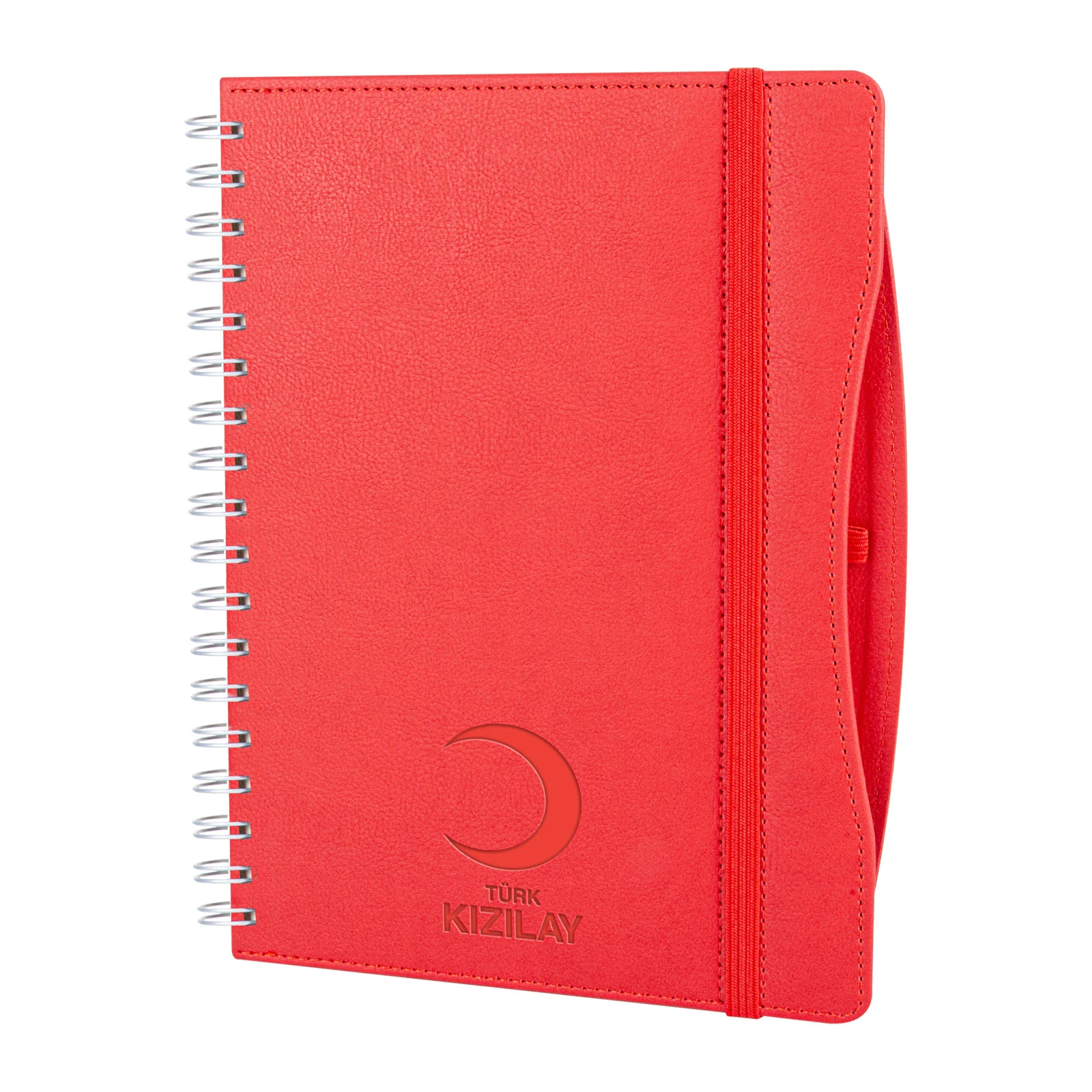 İVEDİK KIRMIZI SPİRALLİ TARİHLİ AJANDA (17X24 CM)
