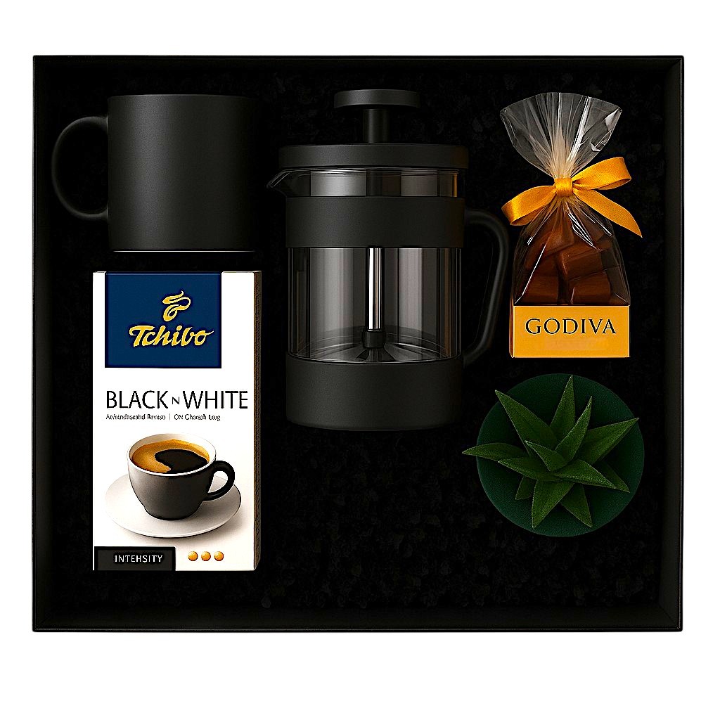 French Press Kahve Kupa Çikolata Sukulent Kurumsal Hediye Kutusu