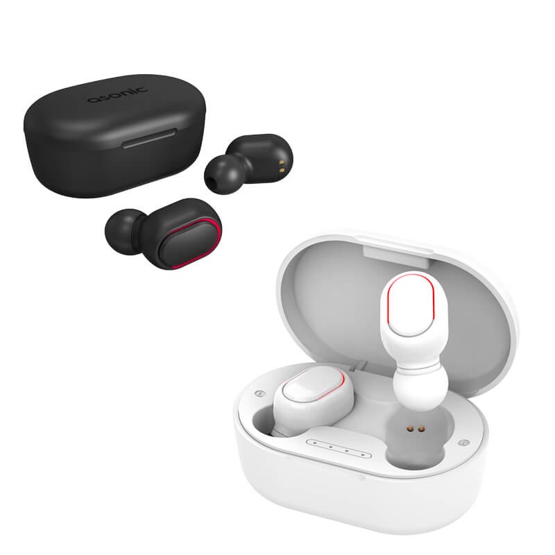 Asonic AS-TWS7S Siyah Mobil Telefon Uyumlu Bluetooth TWS AirPods Mikrofonlu Kulaklık