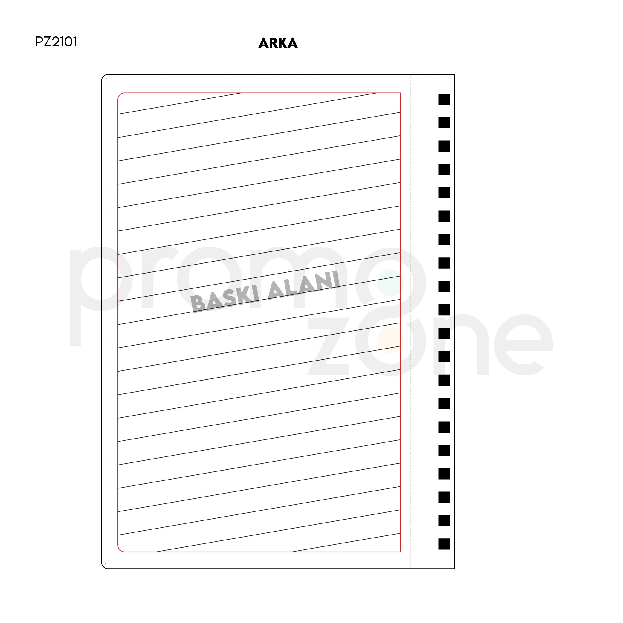 Logo Baskılı 20 x 28 cm Spiralli Termo PU Sert Kapaklı Tarihsiz Defter, 240 Sayfa, 80 gr Ivory Krem Kareli İç Kağıt
