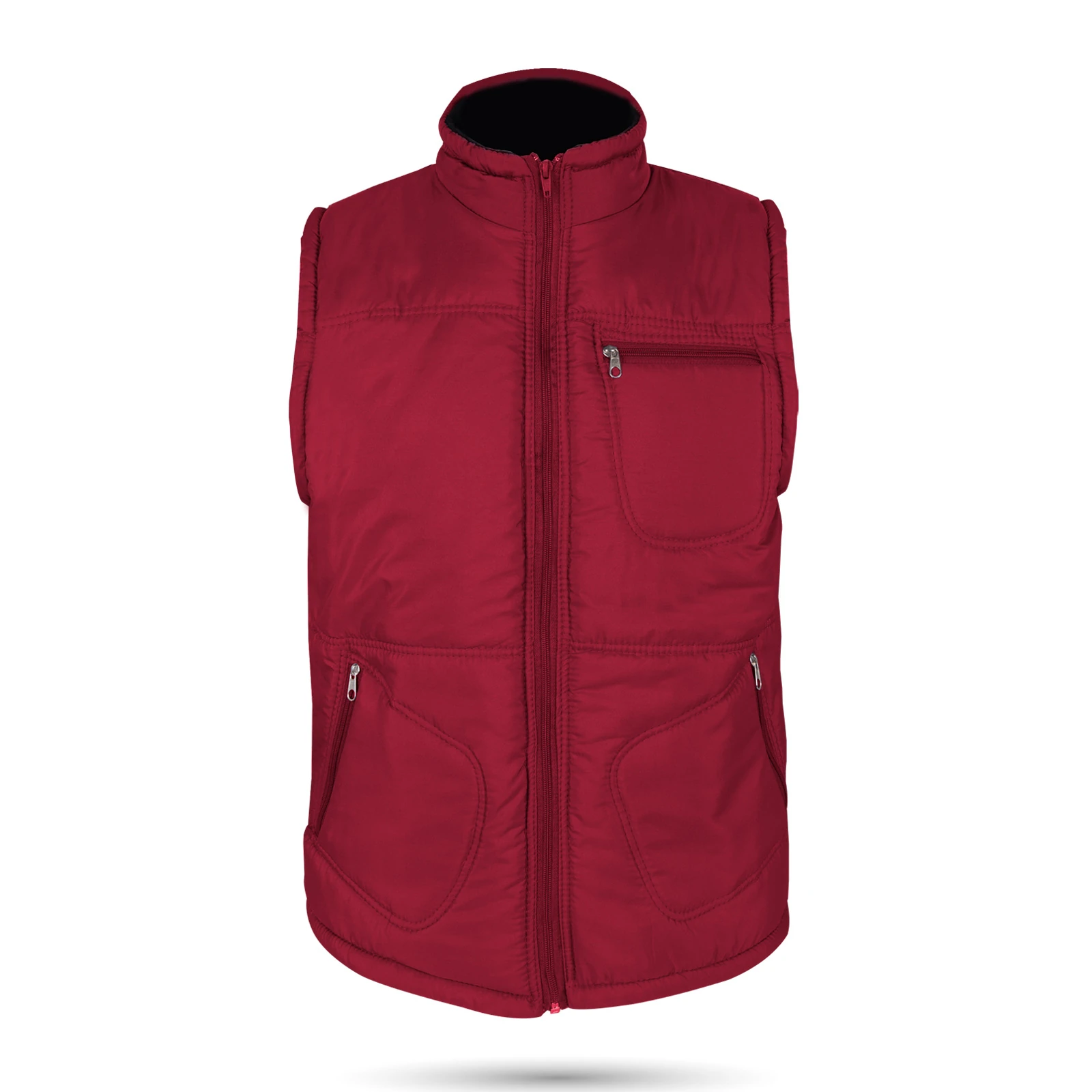 ALASKA  KIRMIZI  ÜÇ CEPLİ ŞİŞME YELEK  XXL