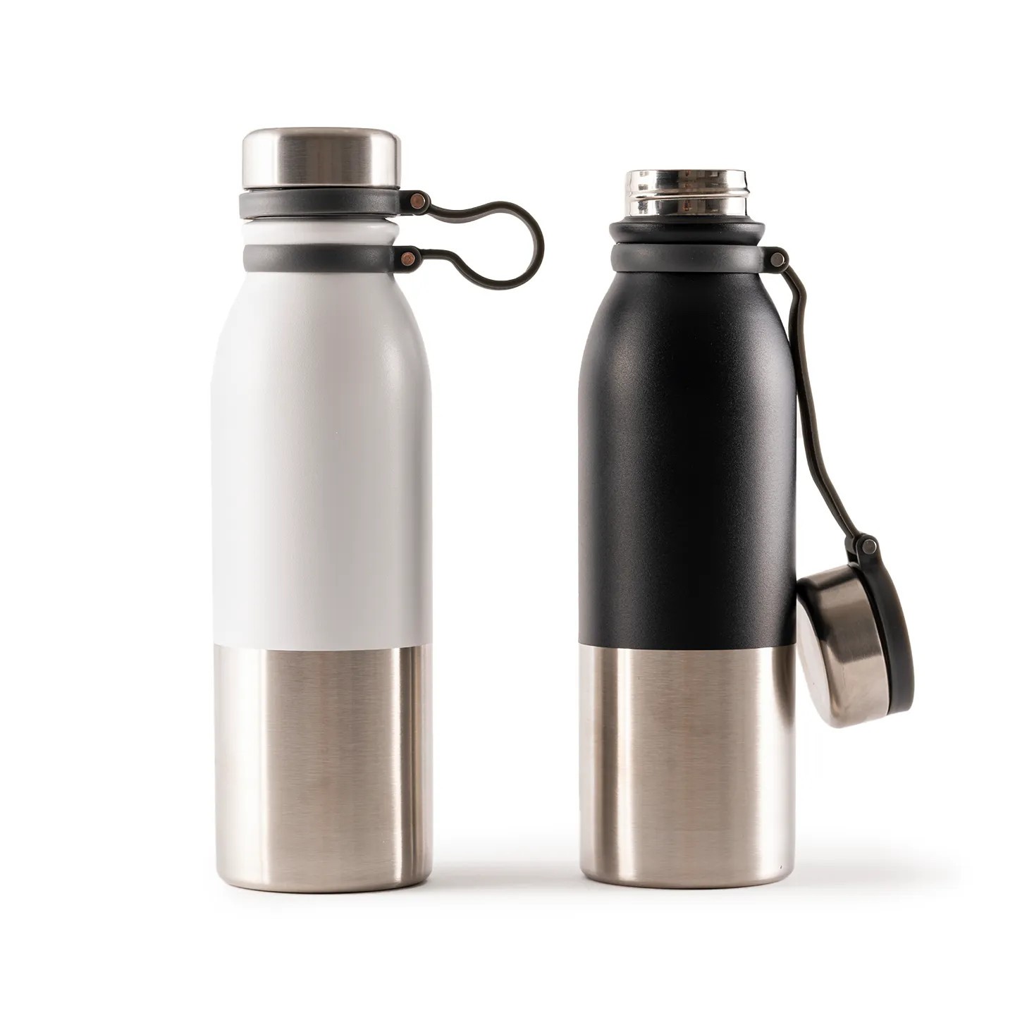 Baskılı 600 ml Çift Duvarlı Toz Boyalı Paslanmaz Çelik Termos