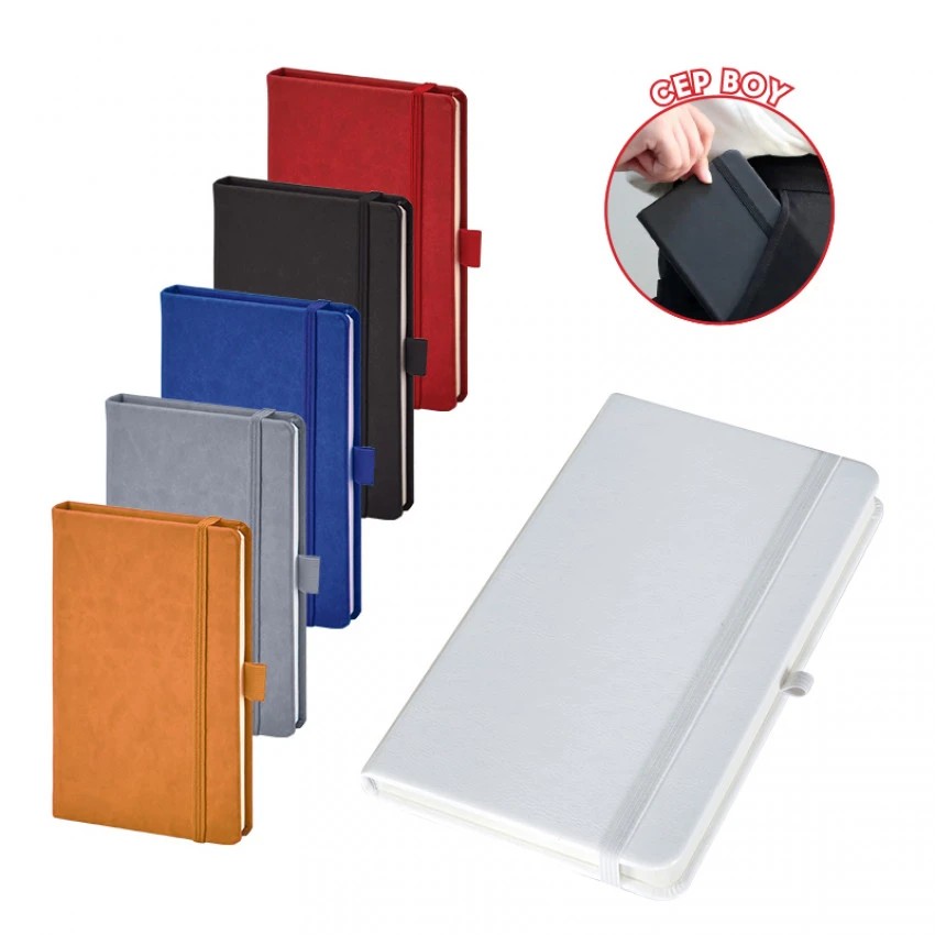 Logo Baskılı 9x14 cm Termo Deri Tarihsiz Cep Boy Defter