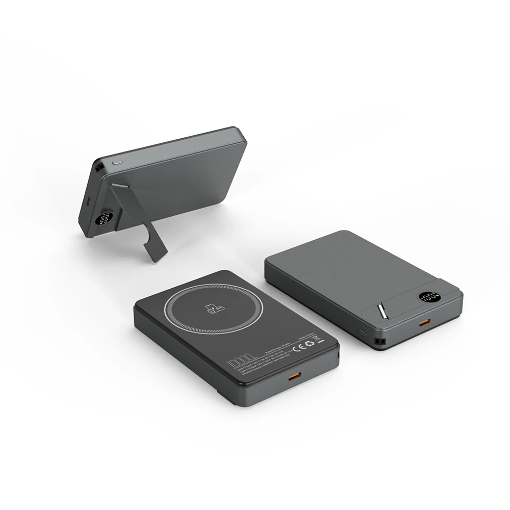 KİLYOS 10.000 MAH SİYAH MAGSAFE  ve  WIRELESS STANDLI POWERBANK