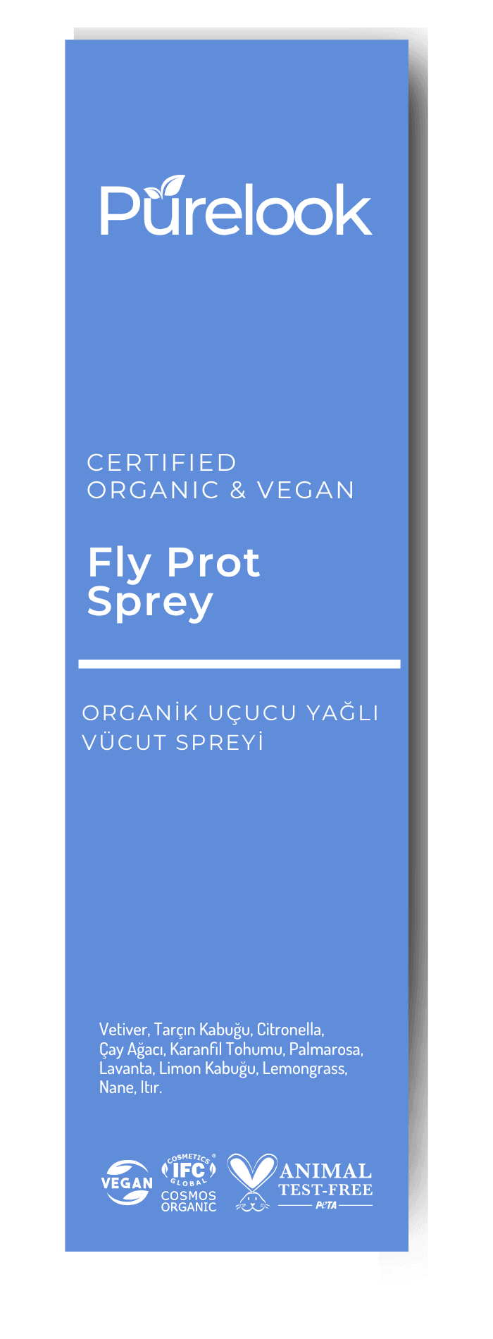 Purelook Organik ve Vegan Sertifikalı Sivrisinek ve Böcek Kovucu Body Sprey 125 ml