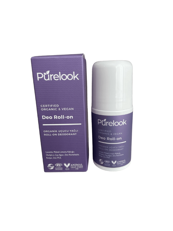 Purelook Organik ve Vegan Sertifikalı Kadın Doğal Roll On Deodorant 50ml.(Women)