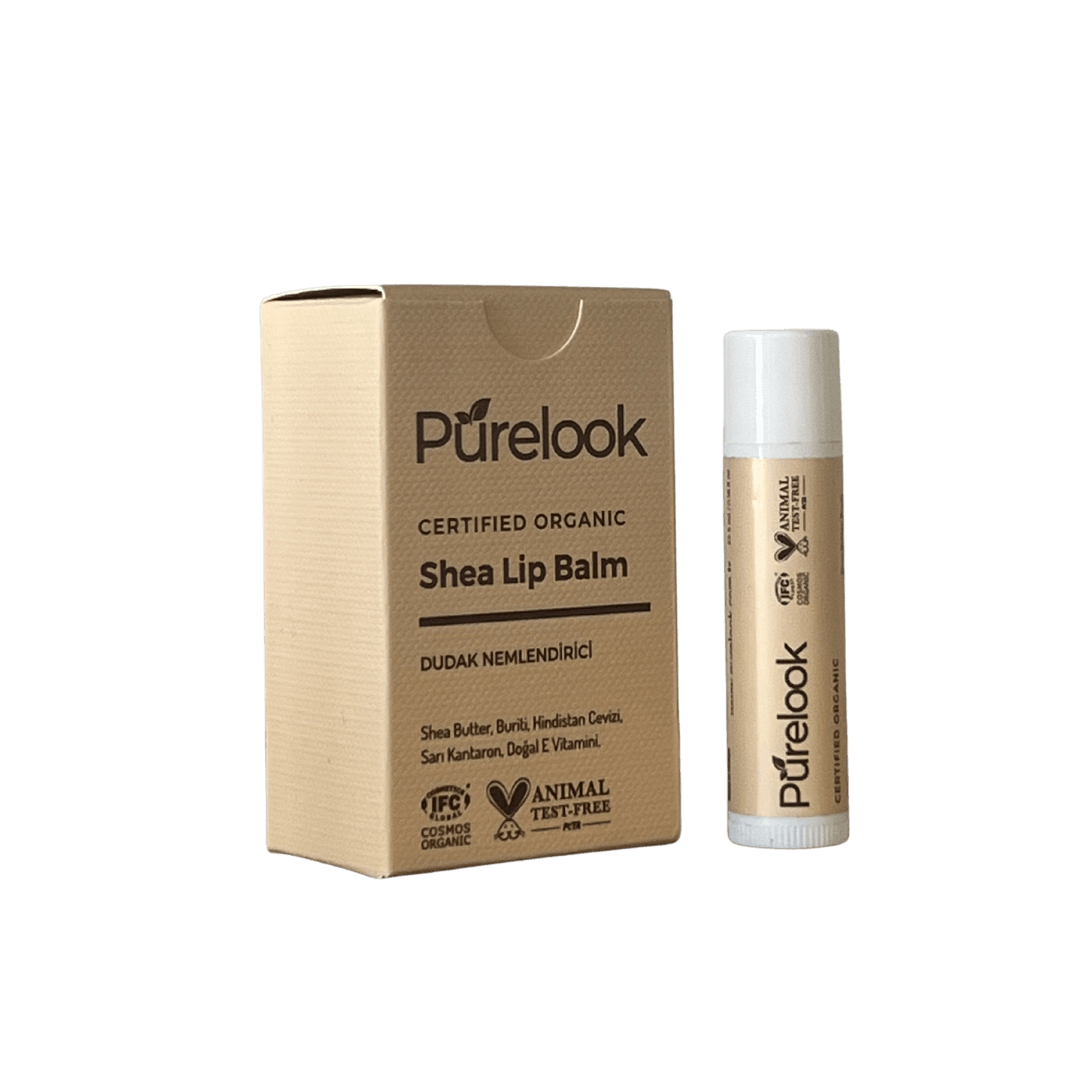 Purelook Organik Sertifikalı Doğal Şeffaf Shea Dudak Balmı 5ml